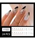 NA080 - American Ins Style Black and White Nails